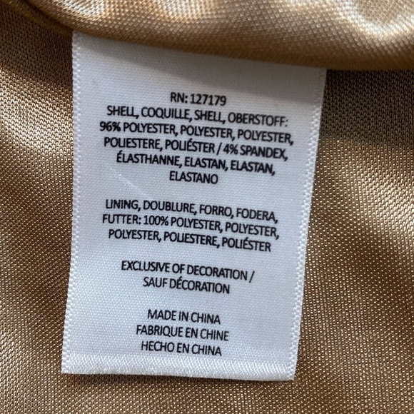 Jenny Yoo Metallic Gold Prom Dress - Picture 13 of 13